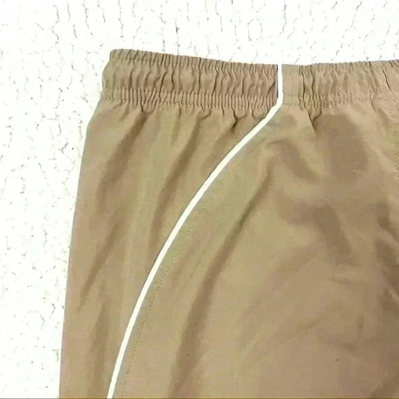 Vintage Nike Retro Beige Elastic Drawstring Waist Cargo Athletic Men Short SizeS - Picture 8 of 13
